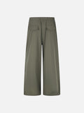 DAXUEN solid color ruched front wide-leg pants
