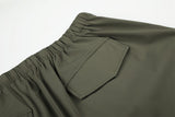 DAXUEN solid color ruched front wide-leg pants