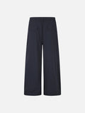 DAXUEN solid color ruched front wide-leg pants
