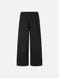 DAXUEN solid color ruched front wide-leg pants