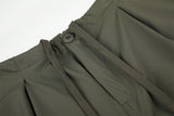 DAXUEN solid color ruched front wide-leg pants