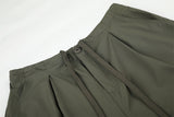 DAXUEN solid color ruched front wide-leg pants