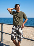 DAXUEN Men's relaxed-fit short-sleeve Henley t-shirt — model photo