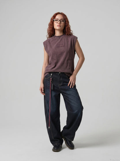 DAXUEN Rugged Mock Neck Sleeveless Top | DAXUEN — model photo