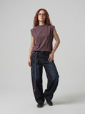 DAXUEN Rugged Mock Neck Sleeveless Top | DAXUEN — model photo