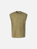 DAXUEN Sleeveless top with mock neck and embroidered graphic