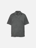 DAXUEN Short-sleeved relaxed-fit polo shirt with vintage finish