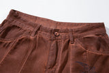 Rust Wide Leg Pants with Claw Graphic