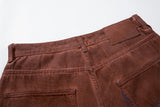 Rust Wide Leg Pants with Claw Graphics