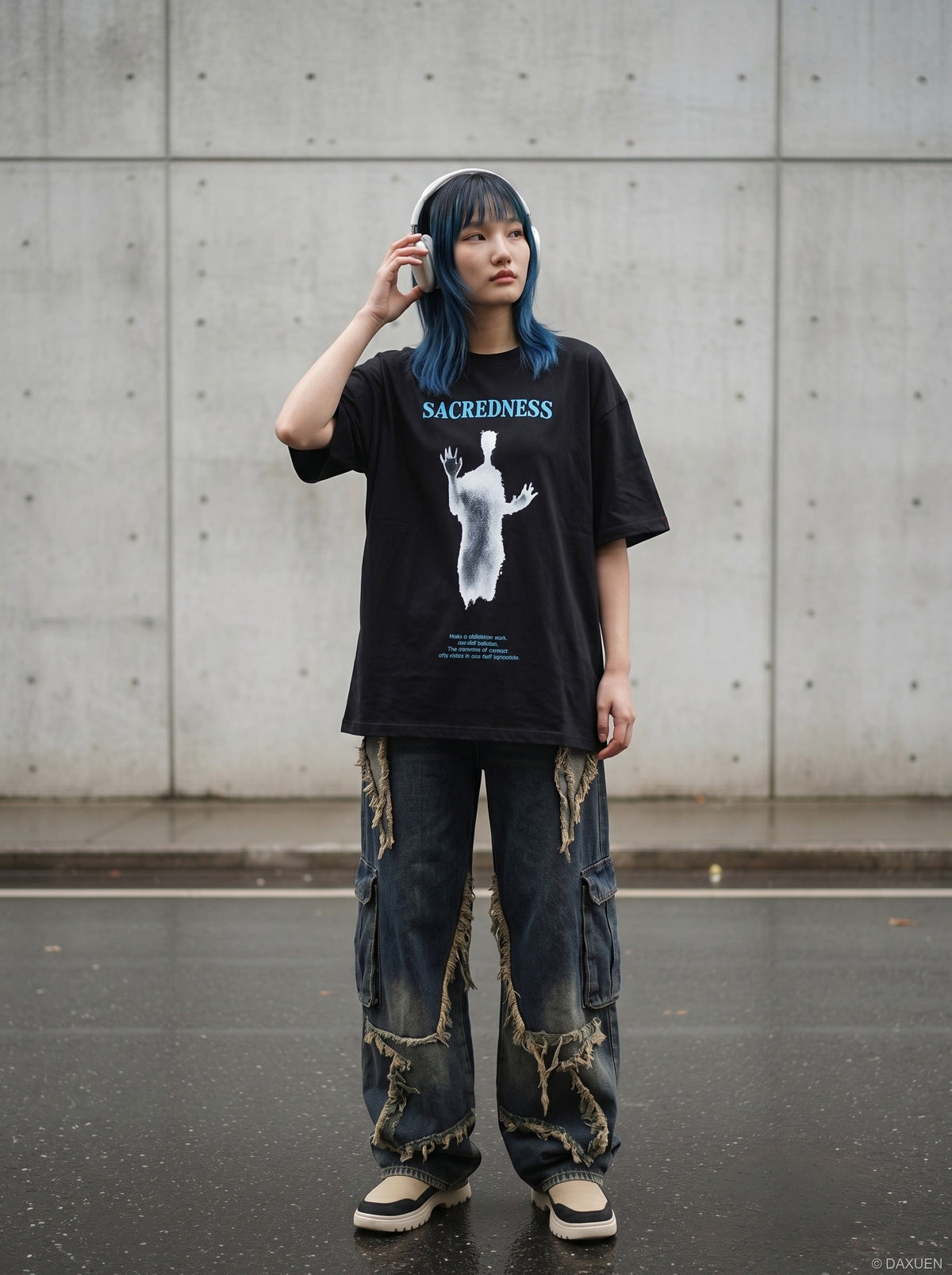 DAXUEN Sacredness oversized crew neck t-shirt