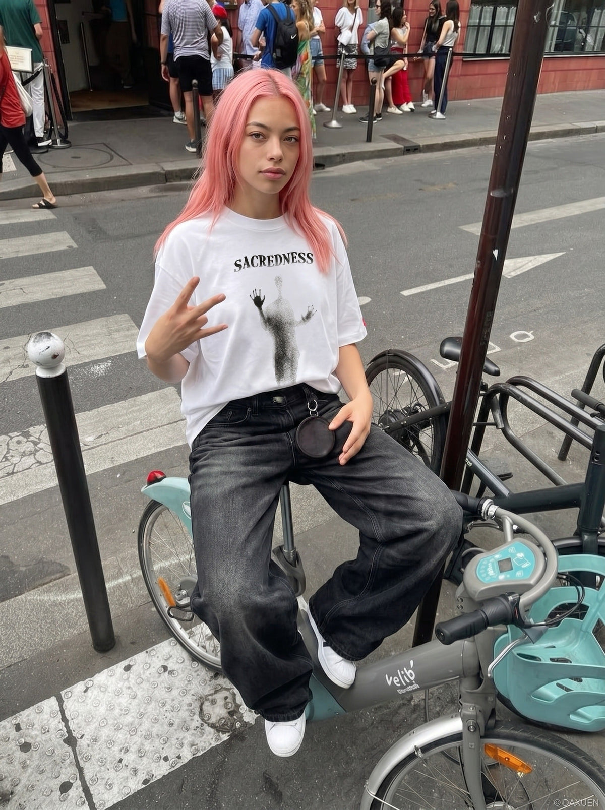 DAXUEN Sacredness oversized crew neck t-shirt