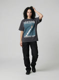 DAXUEN Relaxed-fit short-sleeve crew neck graphic T-shirt — model photo