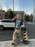 DAXUEN Relaxed-fit short-sleeve crew neck graphic T-shirt — model photo