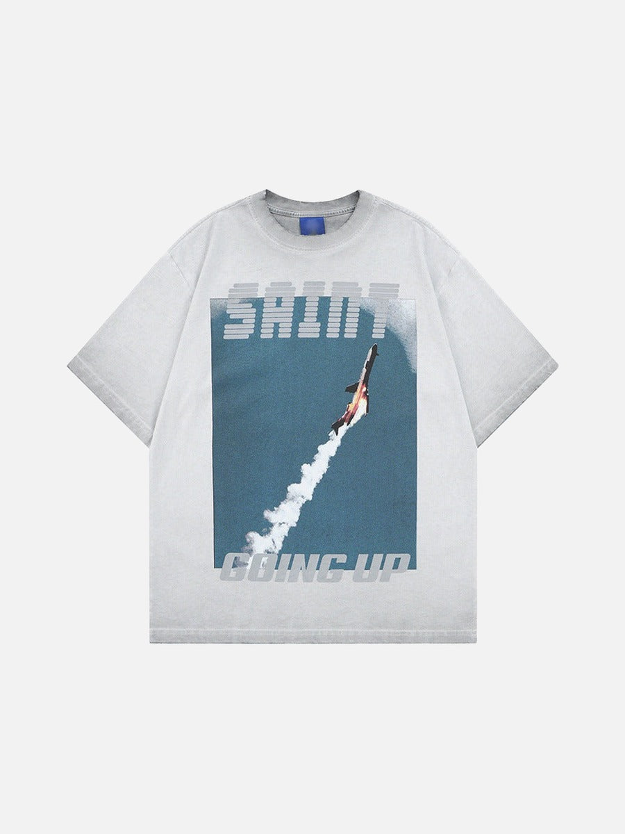 DAXUEN Relaxed-fit short-sleeve crew neck graphic T-shirt