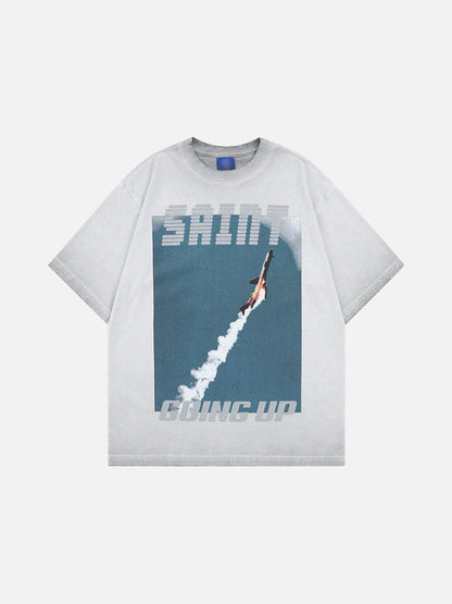 DAXUEN Relaxed-fit short-sleeve crew neck graphic T-shirt
