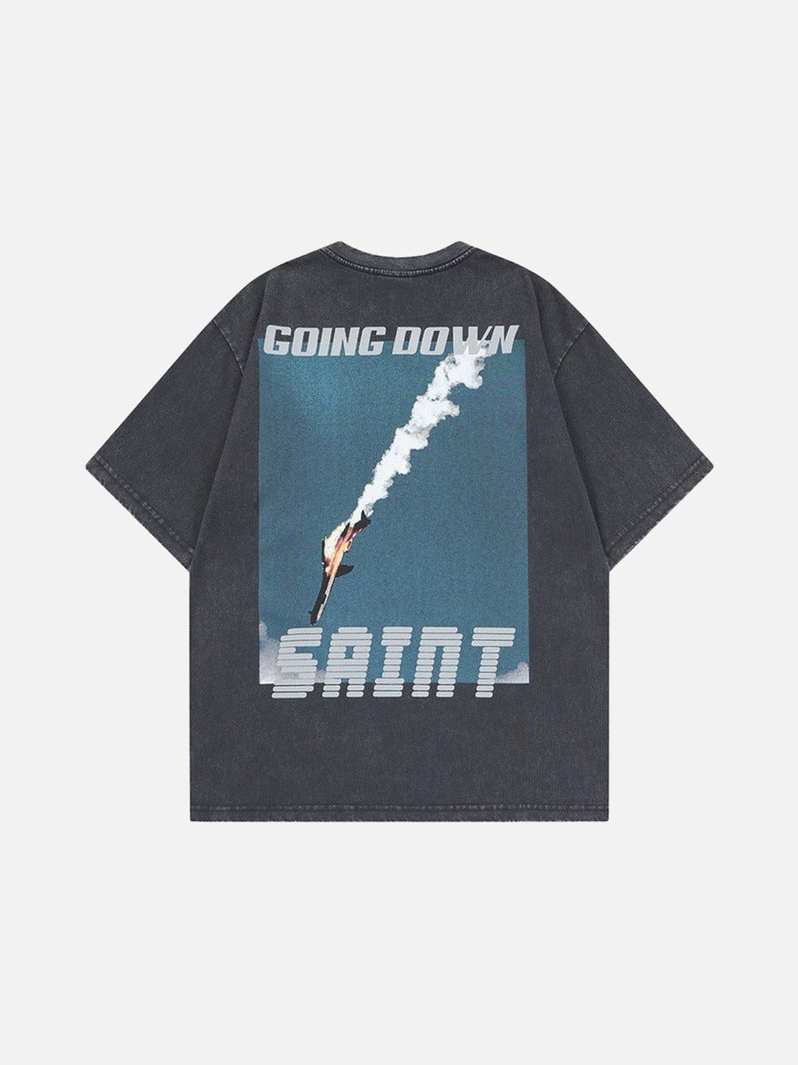 DAXUEN Relaxed-fit short-sleeve crew neck graphic T-shirt