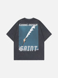 DAXUEN Relaxed-fit short-sleeve crew neck graphic T-shirt