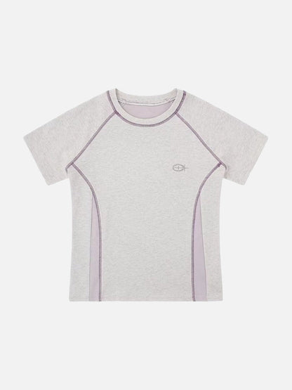 DAXUEN SAMSVE contrast stitch performance T-shirt