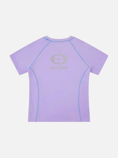 DAXUEN SAMSVE contrast stitch performance T-shirt