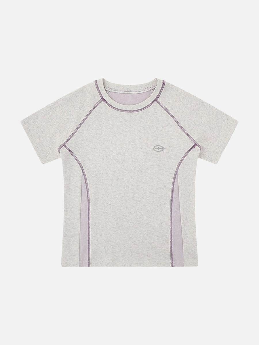 DAXUEN SAMSVE contrast stitch performance T-shirt