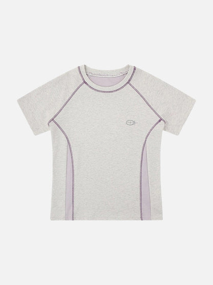 DAXUEN SAMSVE contrast stitch performance T-shirt