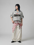 DAXUEN Script embroidered baseball jersey shirt