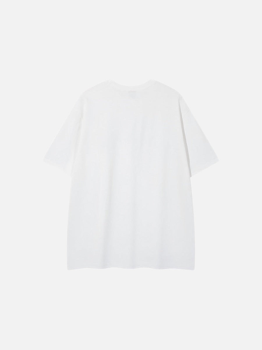 DAXUEN Relaxed-fit short-sleeve T-shirt with script embroidery