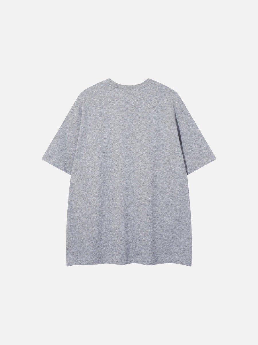 DAXUEN Relaxed-fit short-sleeve T-shirt with script embroidery
