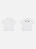 DAXUEN dark blue oversized scripted back graphic t-shirt