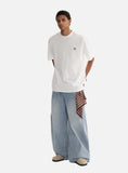 DAXUEN dark blue oversized scripted back graphic t-shirt