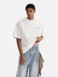 DAXUEN dark blue oversized scripted back graphic t-shirt