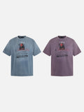 DAXUEN Vintage graphic print short-sleeved T-shirt