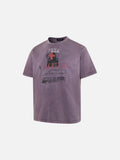 DAXUEN Vintage graphic print short-sleeved T-shirt