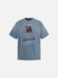 DAXUEN Vintage graphic print short-sleeved T-shirt