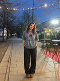 DAXUEN Vintage graphic print short-sleeved T-shirt — model photo