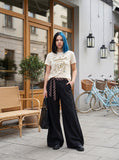 DAXUEN Short sleeve graphic t-shirt featuring Seolness design — model photo