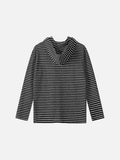 DAXUEN Striped hooded top with graphic print