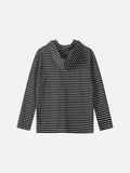 DAXUEN Striped hooded top with graphic print