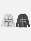 DAXUEN Striped hooded top with graphic print