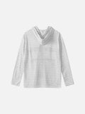 DAXUEN Striped hooded top with graphic print