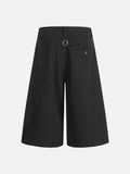 DAXUEN Black wide-leg culotte shorts