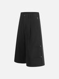 DAXUEN Black wide-leg culotte shorts