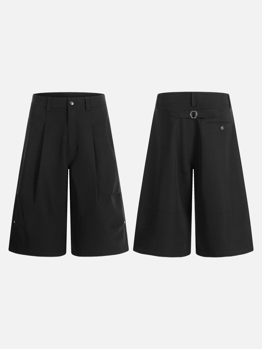 DAXUEN Black wide-leg culotte shorts