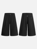 DAXUEN Black wide-leg culotte shorts