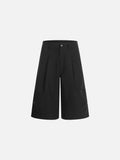 DAXUEN Black wide-leg culotte shorts