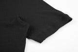 DAXUEN black sheer knit crew neck t-shirt