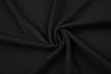 DAXUEN black sheer knit crew neck t-shirt