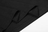 DAXUEN black sheer knit crew neck t-shirt