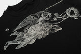 DAXUEN black sheer knit crew neck t-shirt