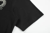 DAXUEN black sheer knit crew neck t-shirt